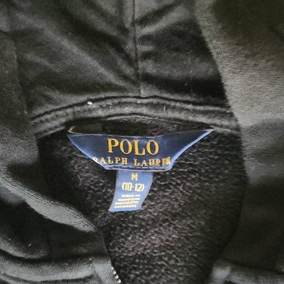 Polo by Ralph Lauren Kids Black Hoodie with Pink Logo - Picture 2 of 4